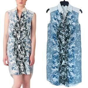 Alexander Wang Shirt Dress Silk Floral Sleeveless